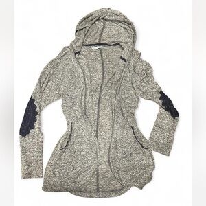 Maurices Heathered Blue Open-Front Cardigan